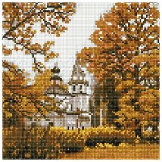 Алмазная мозаика "Осень в глубинке" (19 цветов) Molly