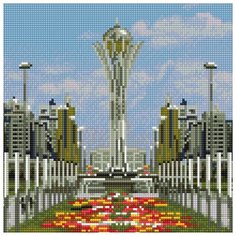 Алмазная мозаика "Нур-Султан" (19 цветов) Molly