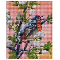 Мозаичная картина "Весенние трели", 20x25 см Белоснежка