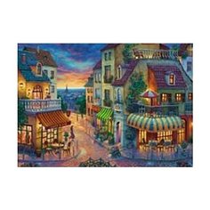 Алмазная раскраска по номерам, блестящая "Европейская улица", 40х50 см (с подрамником) Рыжий кот