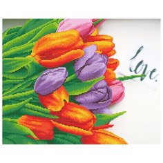 Кристальная мозаика (алмазная вышивка) Фрея "Тюльпаны для любимой", арт. ALV-33