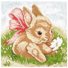 Кристальная мозаика (алмазная вышивка) Фрея "Кролик", 21x21 см, арт. ALVR-07