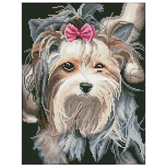 Кристальная мозаика (алмазная вышивка) Фрея "Йоркширский терьер", арт. ALV-3, 32x42 см