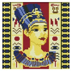 Мозаичная картина на подрамнике "Нефертити" Белоснежка