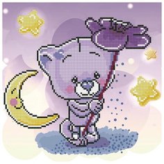 Кристальная мозаика (алмазная вышивка) Фрея "Волшебный цветок", 30x30 см, арт. ALV-83