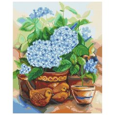 Кристальная мозаика (алмазная вышивка) Фрея "Пышная гортензия", 40x50 см, арт. ALVK-16