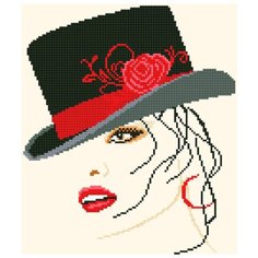 Кристальная мозаика (алмазная вышивка) Фрея "Портрет женщины", 32x37 см, арт. ALVR-49