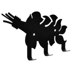 Вешалка металлическая Банные штучки "Веник", 3 крючка, 15,5x8 см