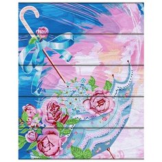 Набор для рисования по номерам по дереву "Зонтик" (40x50 см) Flamingo