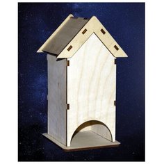 Заготовка из дерева "Чайный домик", средний, 9х9х19 см Рукоделие