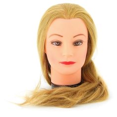 Голова-манекен учебная для парикмахеров "Блондинка", натуральные волосы 50-60 см Dewal