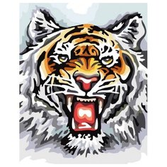 Живопись на холсте "Свирепый тигр" Белоснежка
