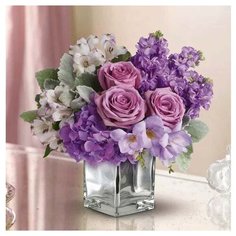 Картина по номерам "В сиреневых тонах" (19 цветов) Molly