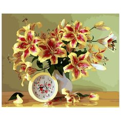 Картина по номерам на подрамнике "Утренние лилии", 40х50 см Paintboy