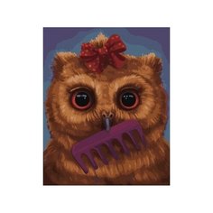 Картина по номерам "Совушка прихорашивается", 40x50 см Paintboy