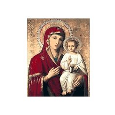 Холст с красками "Палитра. Рисование по номерам. Икона Богородицы", 30х40 см Рыжий кот