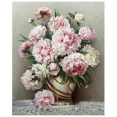 Картина по номерам "Бузин. Розовые пионы" (25 цветов) Molly