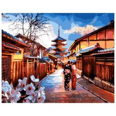 Картина по номерам на подрамнике "Вечерний Киото", 40х50 см Paintboy