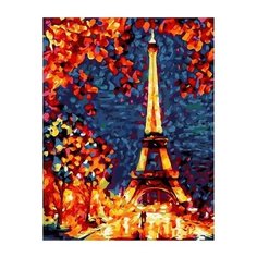 Картина по номерам Paintboy GX 39206 Ночной Париж , холст на подрамнике 40х50см