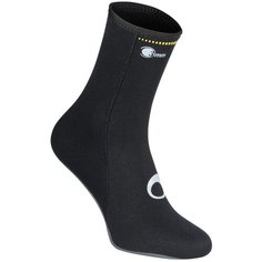 Носки неопреновые для подводного плавания SCD 500 3 мм с подошвой из латекса, размер: EU44/45, цвет: Черный SUBEA Х Декатлон Decathlon