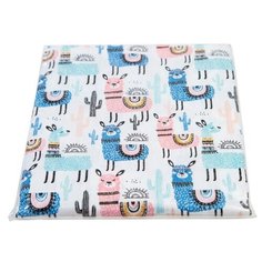 Простыня Amarobaby Ламы 150 х 210 см белый/розовый/голубой