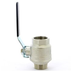 Кран шаровый Bugatti Oregon 300 (арт.301). Латунь. Полнопрох, ВР-ВР 1/2", ручка - рычаг из стали