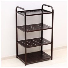 Этажерка «ПРИНТ» 4 полки, цв.Медный антик 5365649 Сима ленд