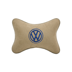 Подушка на подголовник алькантара Beige (синяя) Volkswagen Vital Technologies