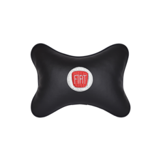 Подушка на подголовник экокожа Black FIAT Vital Technologies