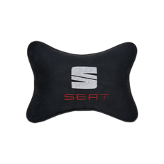 Подушка на подголовник алькантара Black SEAT Vital Technologies