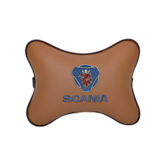 Подушка на подголовник экокожа Fox SCANIA Vital Technologies
