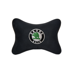 Подушка на подголовник алькантара черная Skoda Vital Technologies