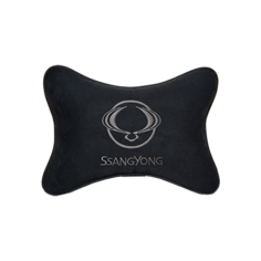 Подушка на подголовник алькантара Black Ssang Yong Vital Technologies