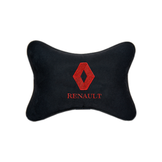 Подушка на подголовник алькантара Black (красный логотип) Renault Vital Technologies