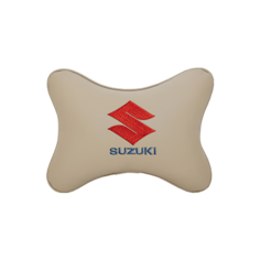 Подушка на подголовник экокожа Beige SUZUKI Vital Technologies