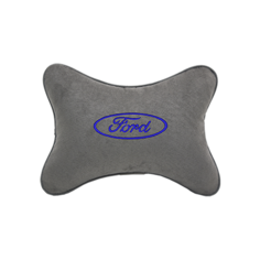 Подушка на подголовник алькантара L.Grey (синяя) FORD Vital Technologies