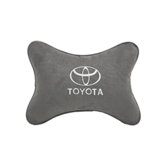 Подушка на подголовник алькантара L.Grey (белая) Toyota Vital Technologies