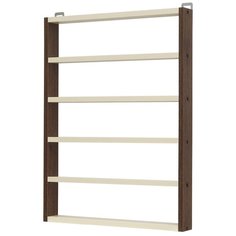 Полка для лаков для ногтей настенная, 5 полок, орехово-бежевая Ru Comfort