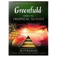 Чайный напиток красный Greenfield Tropical Sunset в пирамидках, 20 шт.