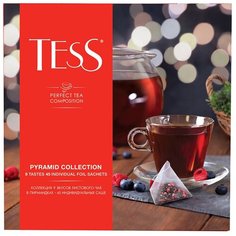 Чай Tess Pyramid collection ассорти в пирамидках подарочный набор, 45 шт.