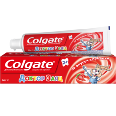 Зубная паста Colgate Доктор Заяц вкус Клубники детская, 50 мл