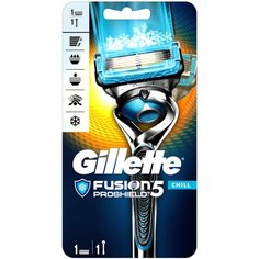 Бритвенный станок Gillette Fusion5 Proshield Chill Flexball, сменные кассеты 1 шт.