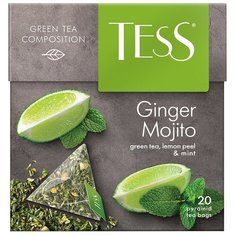 Чай зеленый Tess Ginger mojito в пирамидках, 20 шт.