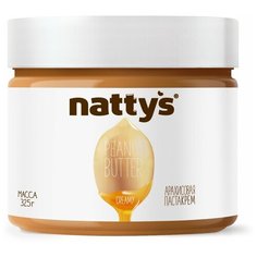 Nattys Паста-крем арахисовая Creamy с мёдом, 325 г