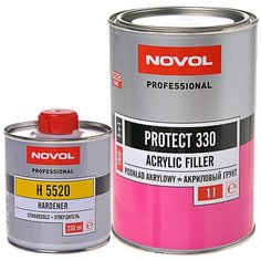 Комплект (грунт-наполнитель, грунт-праймер) NOVOL PROTECT 330 черный 1 л