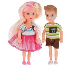 Набор кукол Машенька и Сашенька Давай дружить, 12 см, MARY001-GB-BB Карапуз
