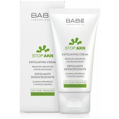 BABE Laboratorios Очищающий крем для умывания лица с отшелушивающим эффектом Stop AKN, 50 мл