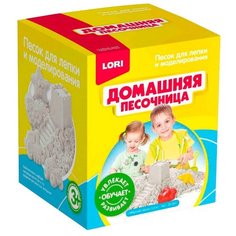 Кинетический песок LORI Домашняя песочница. Морской (Дп-001), белый, 0.5 кг