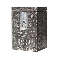 Чай зеленый Краснодарскiй ВЕКА Металлическая шкатулка подарочный набор, 100 г