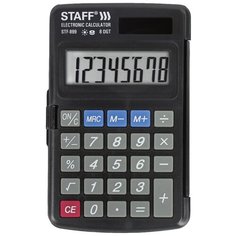 Калькулятор карманный STAFF STF-899 черный